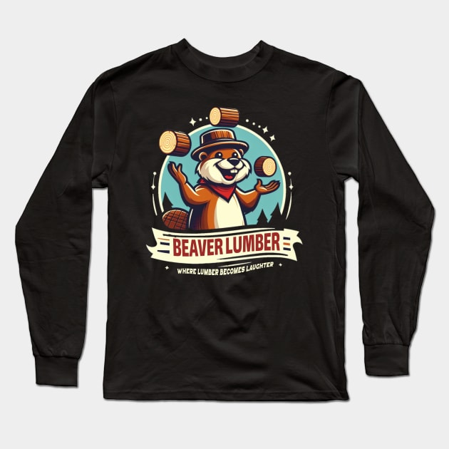 beaver lumber Long Sleeve T-Shirt by AOAOCreation